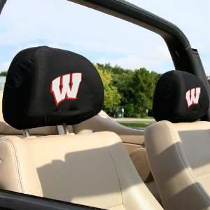  Wisconsin Badgers 2 Pack Headrest Covers Automotive