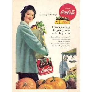  Coca Cola Soft Drink Original 1952 Vintage Advertisement 