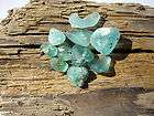 10 old Genuine AQUA Blue Beach Sea Glass SEAGLASS Turquoise surf 