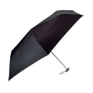  All Weather Solid Black Mini Umbrella Uni Chrome Ribs 