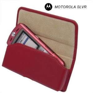  Sena Cases Red Leather Slvr lateral pouch