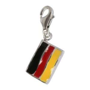  SilberDream Charm flag Germany, 925 Sterling Silver Charms 