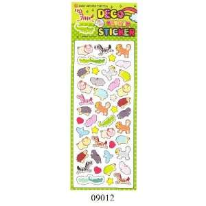  Puff Sticker Toy Animals, Large Size 9x 3 (2 Sheets 