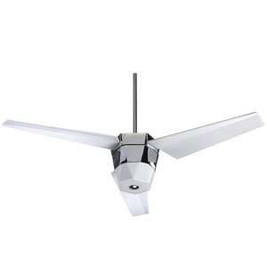  58 Quorum Sesto Collection Chrome and White Ceiling Fan 
