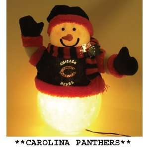   Panthers Fiber Optic Snowman Christmas Decorations