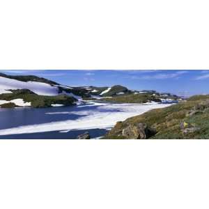  Snow on Lake, Norway by Panoramic Images , 12x36