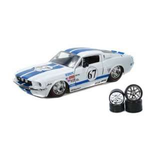 1967 Ford Shelby GT 500 1/24 Pro Street White w/Blue 