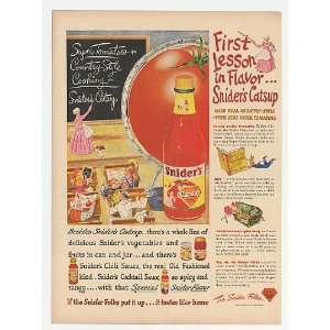  1946 Sniders Catsup First Lesson in Flavor Classroom Print 