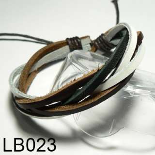 New Charm Wristband Genuine Handmade Braided Leather Bracelet LB001 