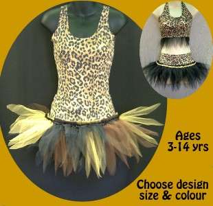 Animal print/ Leopard outfit   choice of sizes colours and top styles