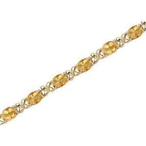  14K Yellow Gold 8 ct. Citrine Bracelet Katarina Jewelry