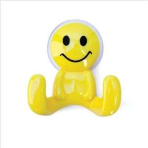   Suction Hooks Smiley Man S/2 in Yellow with Black Face