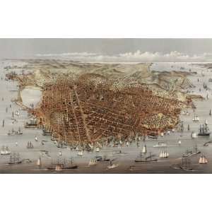 City of San Francisco from the Bay   Currier & Ives 1878 