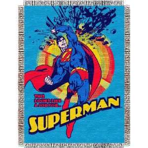 Superman Smash Woven Tapestry 48x60 Throw Blanket  Sports 