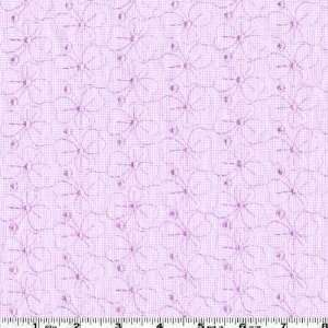  60 Wide Embroidered Eyelet Micro Gingham Lavender Fabric 