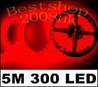 5m Red 3528 SMD Flexible Strip 300 LEDs 500cm red