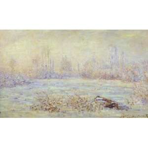   paintings   Claude Monet   24 x 14 inches   Hoarfrost, near Vétheuil