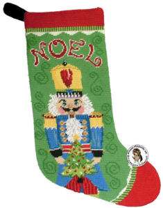 NEW NOEL NUTCRACKER CHRISTMAS NEEDLEPOINT STOCKING  