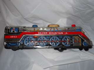 Silver Mountain Express Antique Tin Train Engine Made in Japan 1960s 
