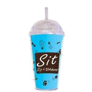  Sit Sip Slobber 18oz Dome Etched Cup