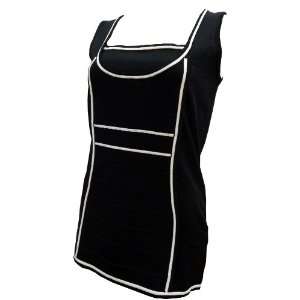  Belldini Sleeveless Black and White Tank Top, Extra Large 