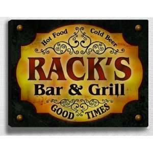  Racks Bar & Grill 14 x 11 Collectible Stretched 