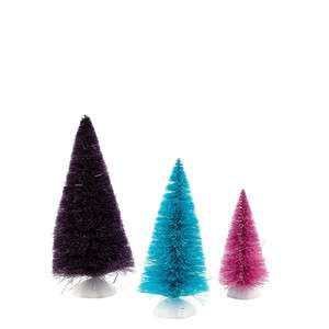 Dept 56 Village Accessory Tinted Sisal Trees D56 NEW set of 3  