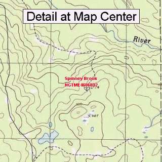  USGS Topographic Quadrangle Map   Spinney Brook, Maine 