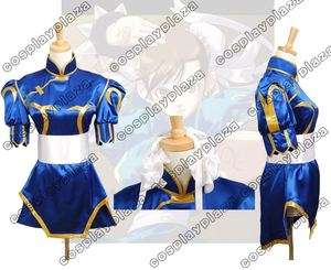 Street Fighter Chun Li Blue Cosplay Costume Chunli  