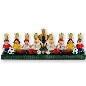   Themed Earthenware Hanukkah Menorah By Jessica Sporn 