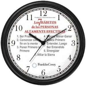 All of THE 7 HABITS #1 (Spanish Text)   Wall Clock from THE 7 HABITS 