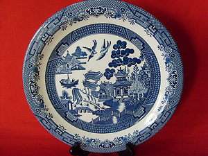 Churchill Willow Blue China (England) (1) Round Platter/Chop Plate 