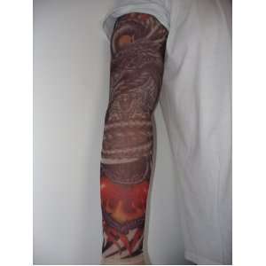  Fake Tattoo Sleeve   Dragon + Barbed Wire T20 Toys 