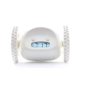  Clocky Alarm Clock on Wheels  White