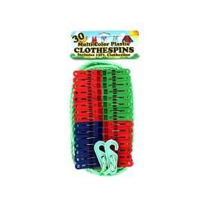  Multi color Plastic Clothespins 