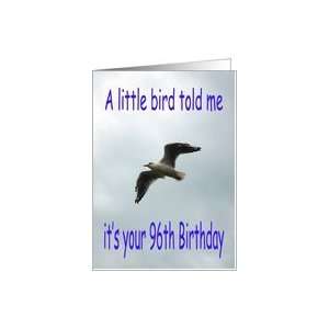  Happy 96th Birthday Flying Seagull bird Card Toys & Games
