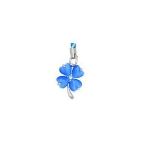  Clovers (Blue) Cellphone Charm CH135BL for Htc cell Cell 
