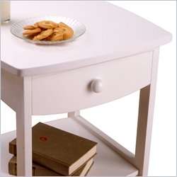Winsome Basics Solid Wood / Nightstand White End Table 021713102188 