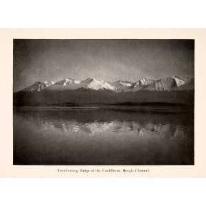  1900 Halftone Print Ridge Cordilleras Beagle Channel Mountain 