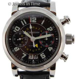 Graham Mens Silverstone Chronograph GMT SS Automatic  