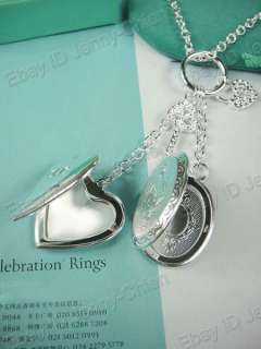 Hot Sale Silver Plated 2 Photo Locket Pendant Necklace  