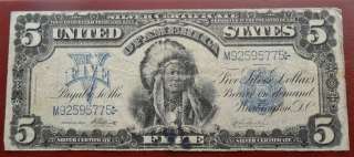 1899 FIVE DOLLAR SILVER CERTIFICATE [ THE CHIEF ]  