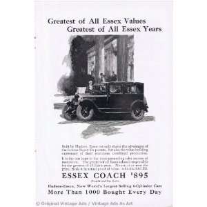  1925 Hudson Essex Essex Coach Sedan Vintage Ad 