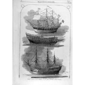  1865 Model Ships South Kensington Museum Sketches
