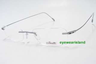 Silhouette Chassis Titan X 7554 6051 Silver Frost Optical Frame  