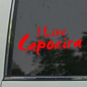   Capoeira Red Decal Car Truck Bumper Window Red Sticker Arts, Crafts