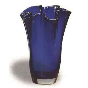  Cobalt Blue Handkerchief Vase 10 High