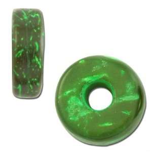  9mm Green Coco Rondelle Beads Arts, Crafts & Sewing