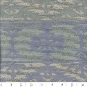com 58 Wide Soft Chenille Scroll Stripes Pastels Blue/Green Fabric 