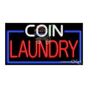 Coin Laundry Neon Sign 20 Tall x 37 Wide x 3 Deep